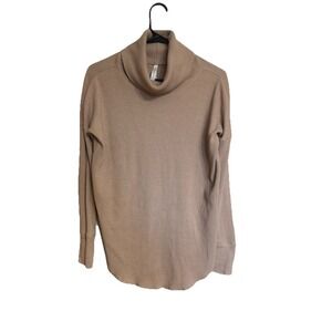 BABATON The Group Cream Thermal Cowl Neck Waffle Knit Long‎ Sleeve Top Sz XSmall